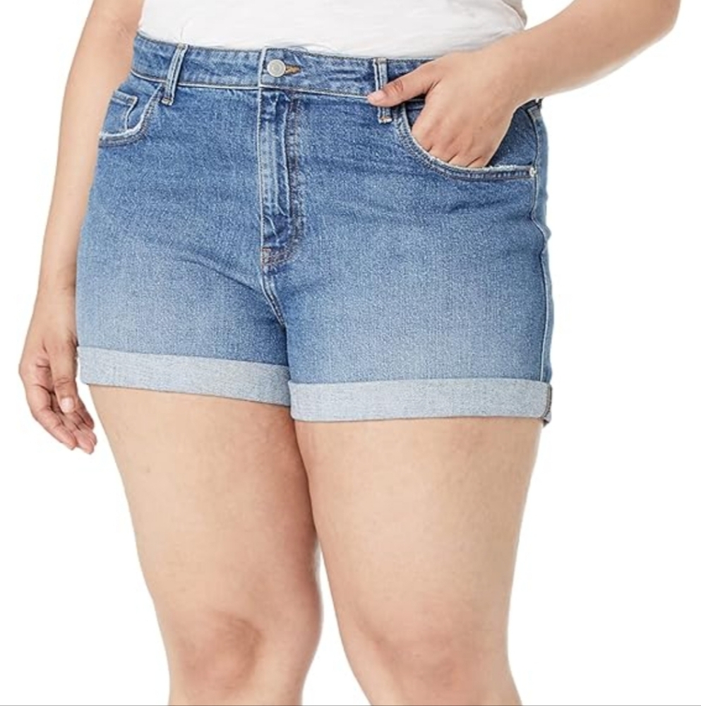PLUS SIZE Classic Blue Denim Women's Shorts